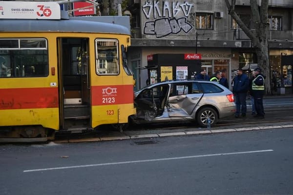 Жесткая авария в центре Белграда.
